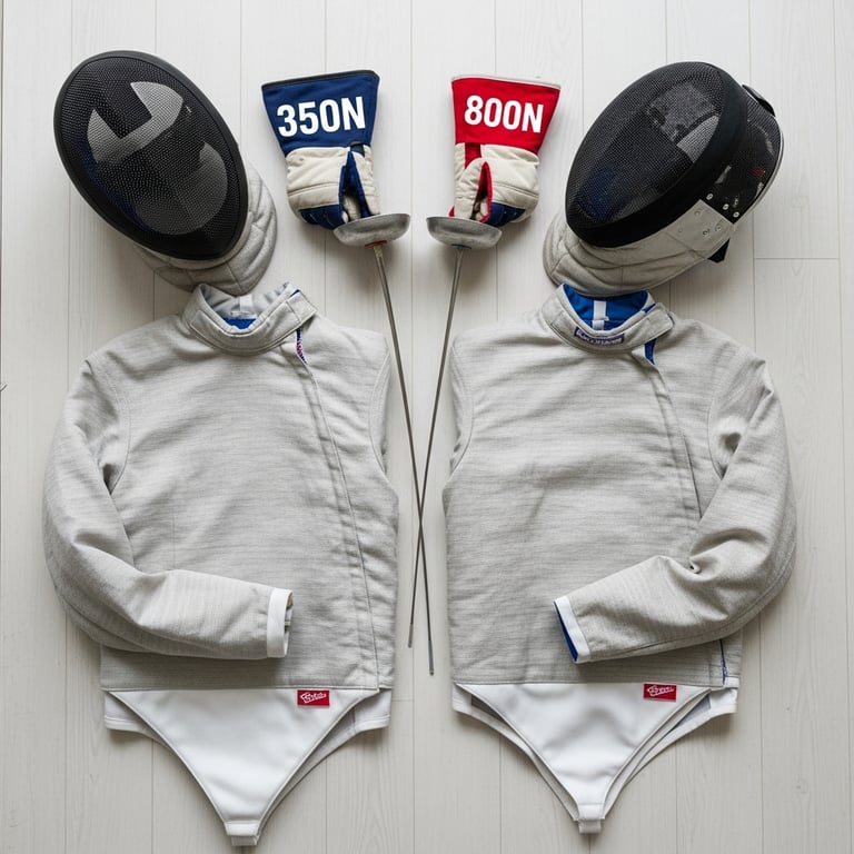Comparing Fencing Jackets: 350N vs. 800N for Practice and Competition