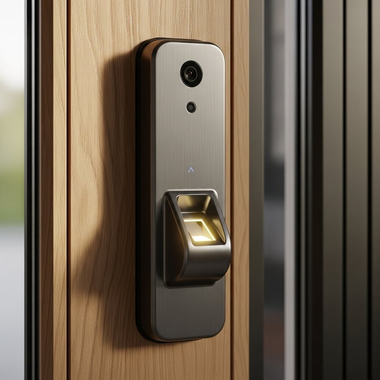 Smart Locks with Advanced Biometric Fingerprint and Facial Recognition