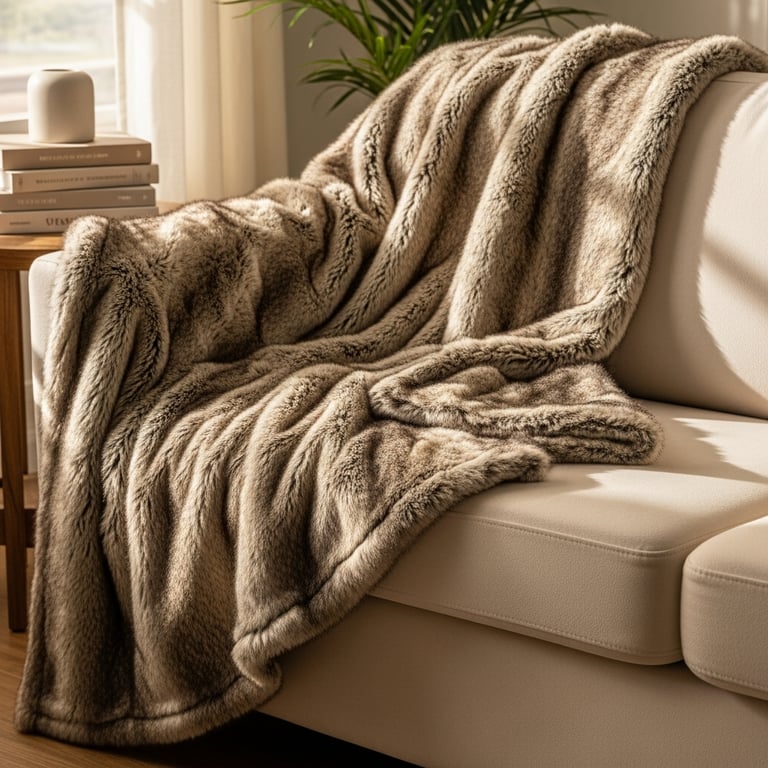 The Coziest Faux Fur Throw Blankets to Transform Your Living Room