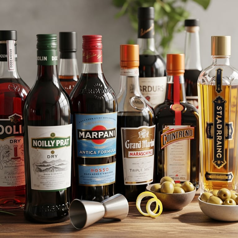Essential Liqueurs & Vermouths for Crafting Classic Gin Cocktails