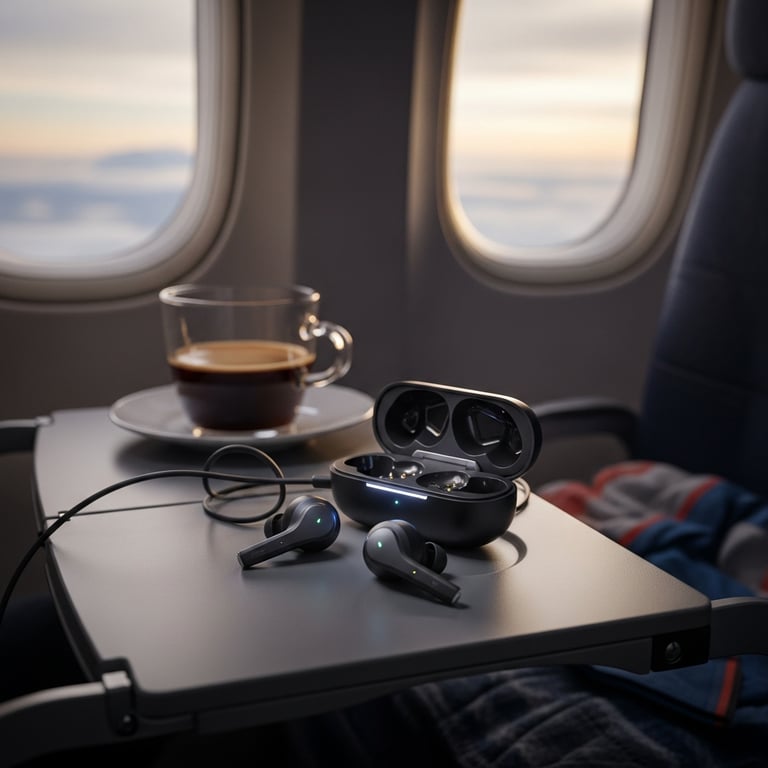 Top Noise-Cancelling Earbuds for Undisturbed Long-Haul Flights