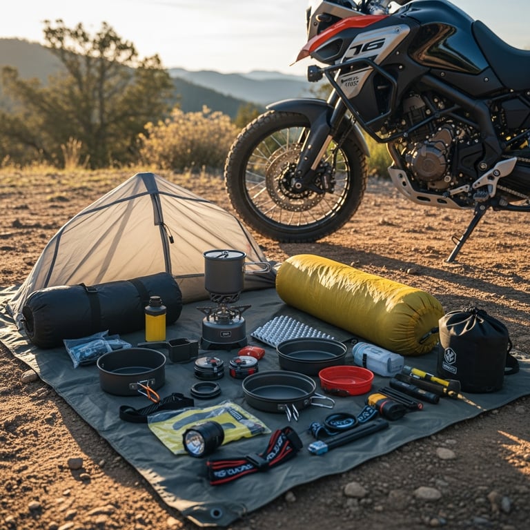 Lightweight & Compact Motorcycle Camping Gear for Adventure Riders