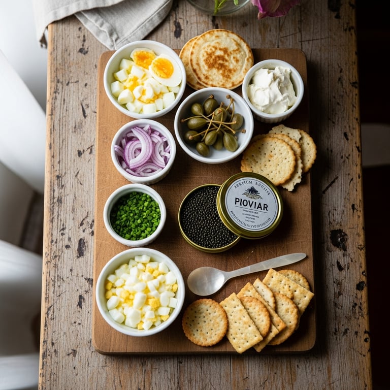 Essential Brands for a Classic Caviar Accompaniment Board