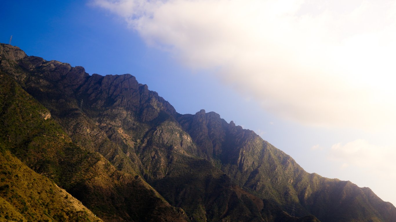 Soudah mountain top with sun light