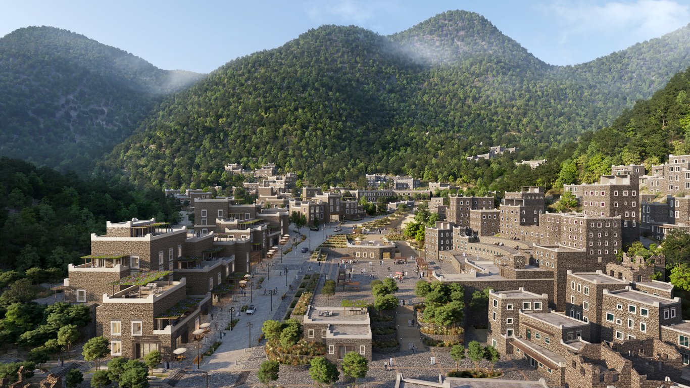 Soudah Development Saudi Arabia map