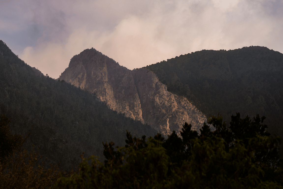 Soudah mountain top with sun light