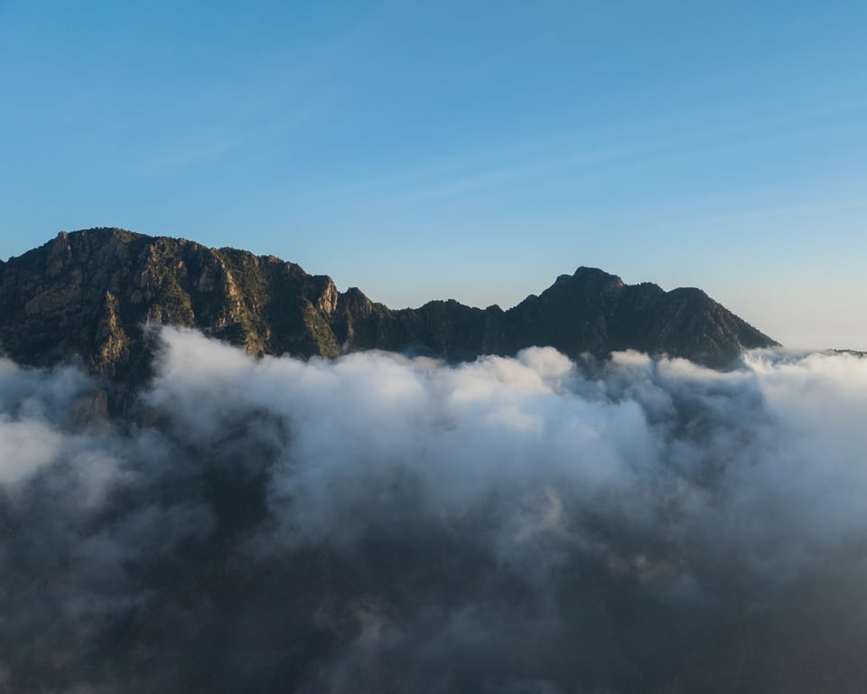 Soudah mountain top with sun light