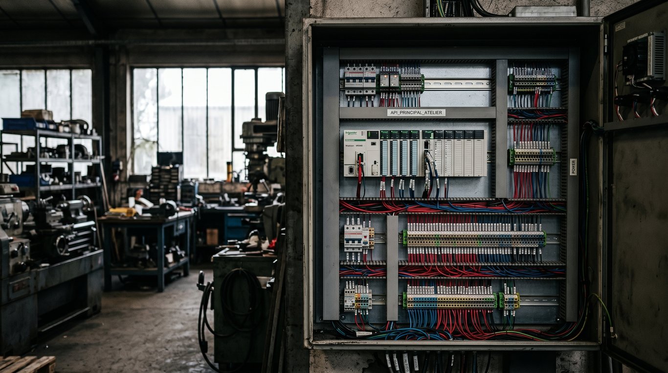 Armoire de supervision d'une ligne de production industrielle