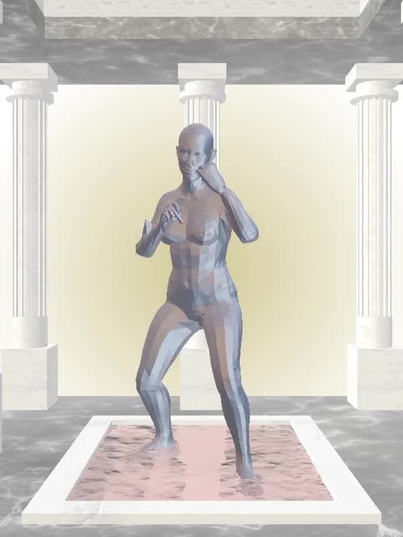 The Fragmented Punching Stealth Dark Blue Woman #7349