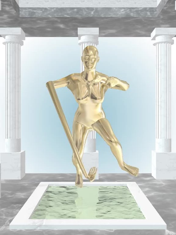 The Treading Water Fool's Gold Woman #6081