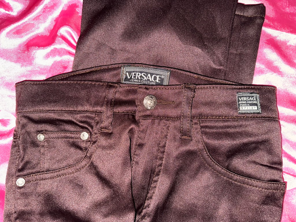 Versace Jeans Couture — Versace Jeans Couture Vintage Brown Pants (Size 27, Good)