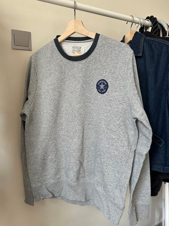 Converse — Converse Grey All-Star Sweatshirt - Size S (fits M) (Size S, Like new)