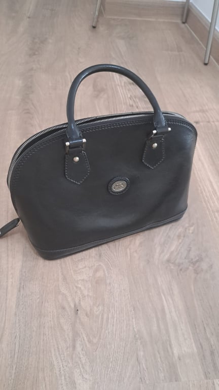 The Bridge — The Bridge Black Italian Leather Handbag – Genuine Leather (Size One Size, Like new)