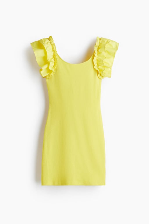 H&M — H&M Frill-trimmed jersey dress (Size M, New with tags)
