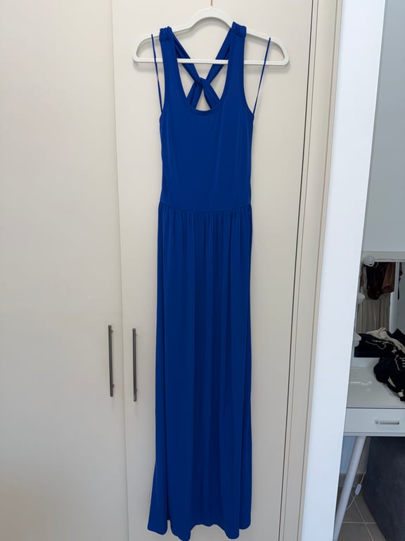Michael Kors — Michael Kors Blue Maxi Dress with Criss-Cross Back - Size S (Size S, Like new)