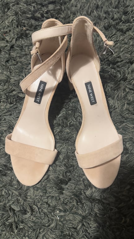 Nine West — Nine West Baby Pink Suede Heeled Sandals (Size EU 37, Like new)