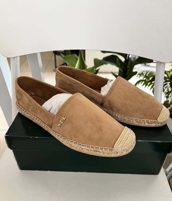 Ralph Lauren — Ralph Lauren Tan Espadrille Flats (Size 36, Like new)