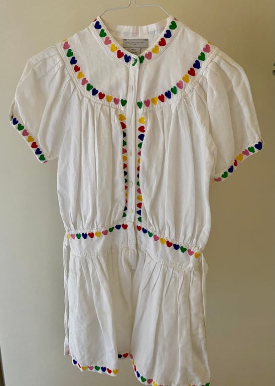 Stella McCartney — Stella McCartney heart embroidered dress (Size 12Y, Like new)