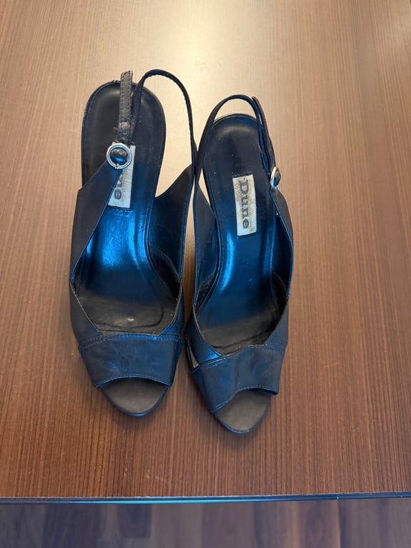 Dune — Dune Black Slingback Peep-Toe Heels EU 36 (Size EU 36, Good)