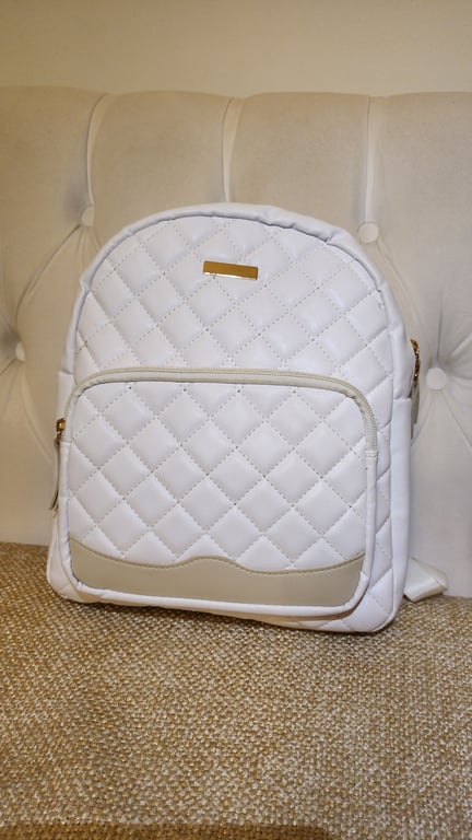 Shein — SHEIN White & Gold Backpack – Worn 2–3 Times – Like New (Size One Size, Like new)