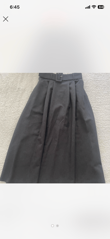 Zara — Zara Black Pleated A-Line Midi Skirt (Size XS, Like new)