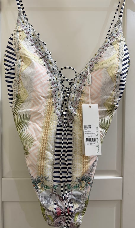 CAMILLA — CAMILLA beach shake LACE FRONT VNECK ONE PIECE (Size L, New with tags)