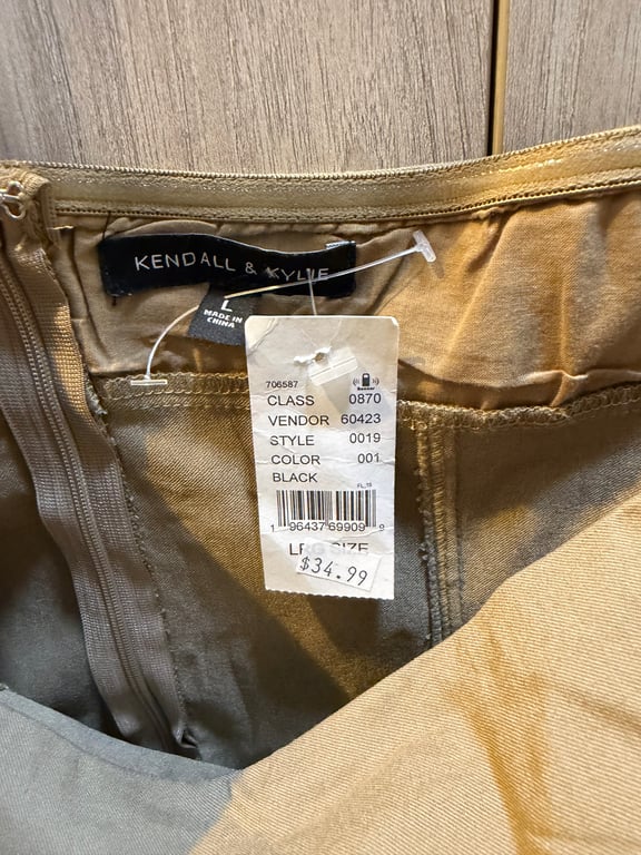 Kendall + Kylie — Kendal & Kylie  Khaki Green Strapless Mini Dress (Size M, Good)