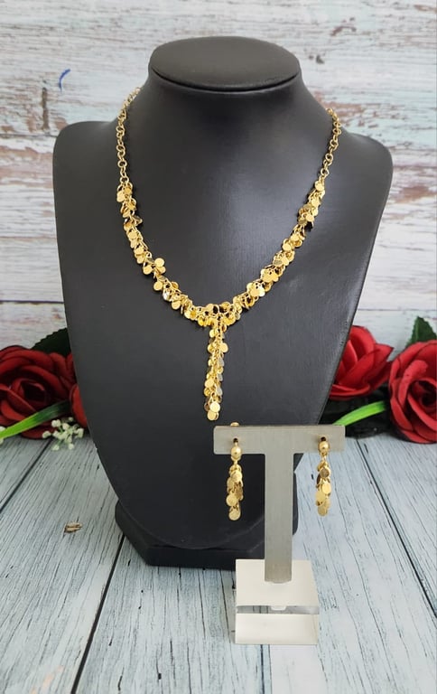 Hajmaal — Hajmaal  vintage vuctorian style minj golden disc " Y" nklc (المقاس One Size, جديد بدون ملصق)