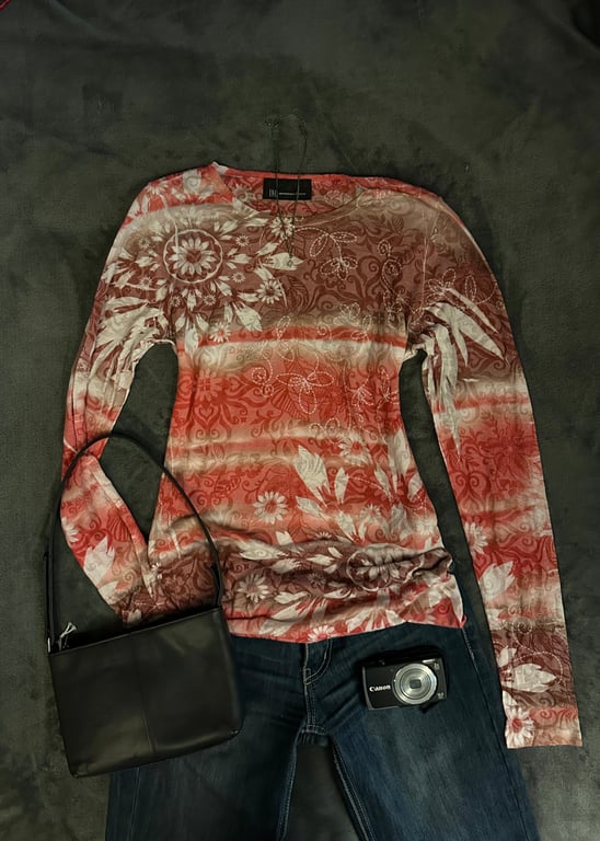 Other — Floral and paisley patterned long sleeve top (Size XS, Like new)