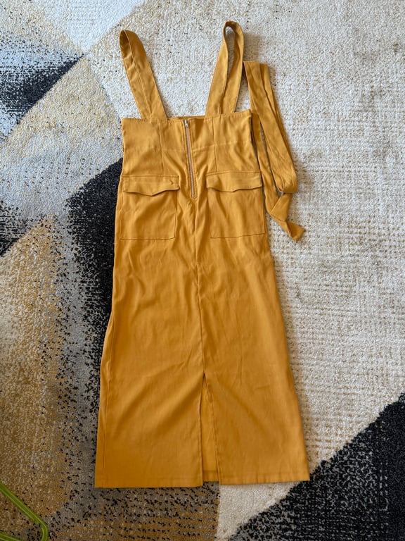 Shein — Shein Mustard Yellow Overall Dress (Size M, Good)