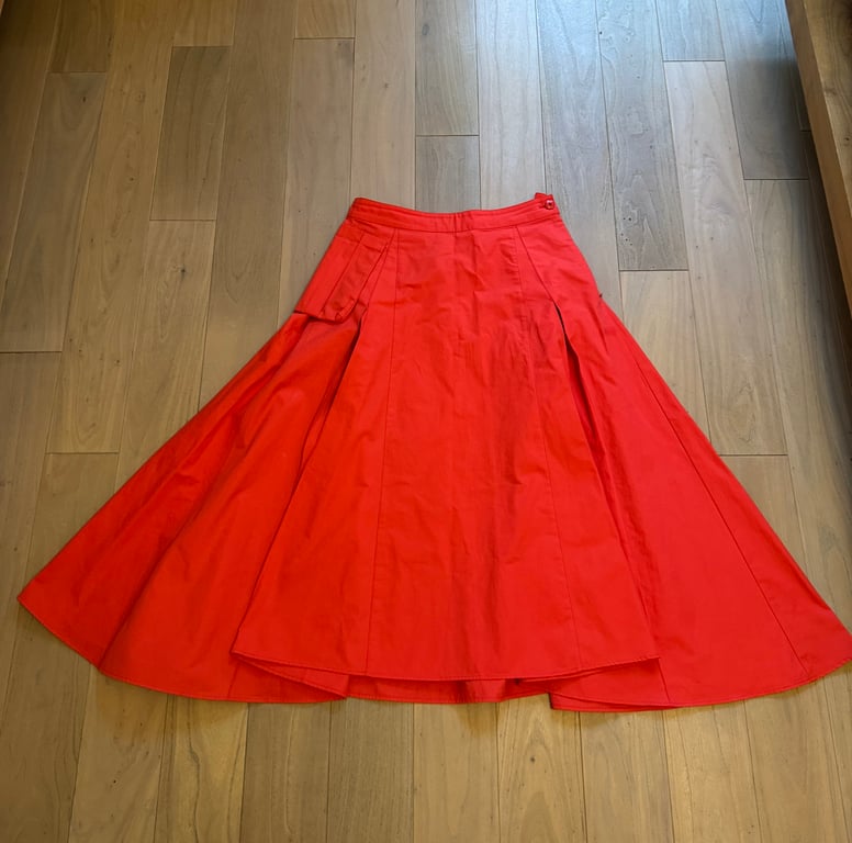 Other — Emin and Paul. Red / Orange  A-Line Skirt with front pocket feature (Like new)