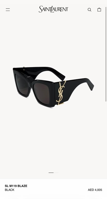Yves Saint Laurent — Yves Saint Laurent YSL Black & Gold Sunglasses (Like new)