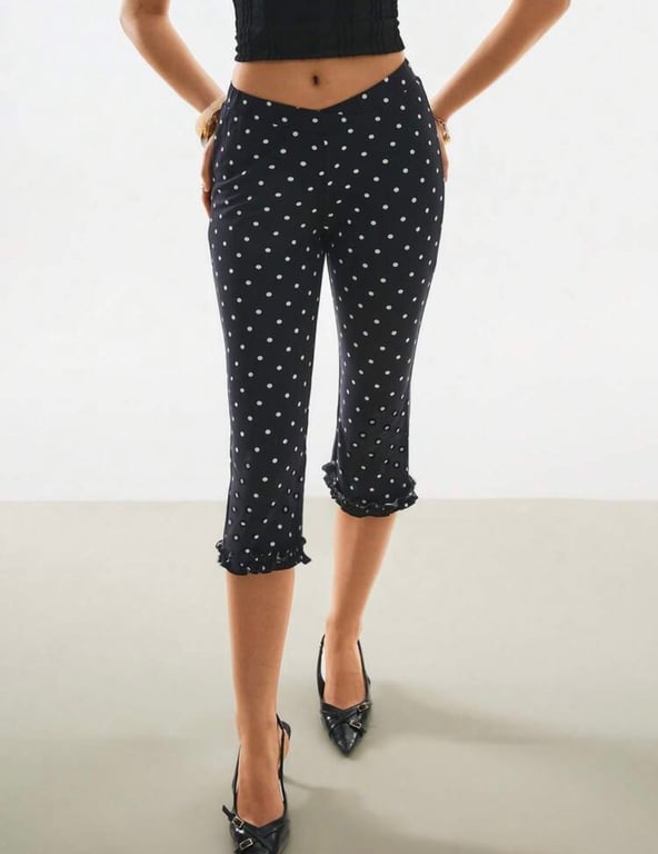 Shein — Capri polka dot pants (Size XS, New with tags)