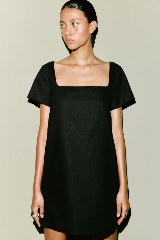 H&M — H&M Linen-blend shift dress (Size M, New with tags)