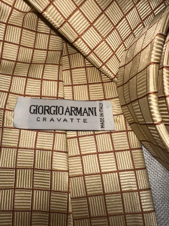Giorgio Armani — Giorgio Armani Geometric Pattern Silk Tie (Size One Size, Good)