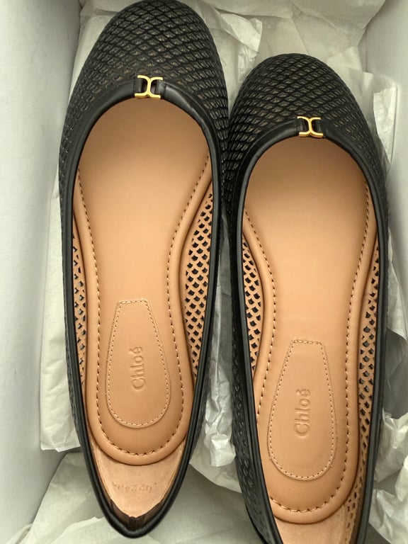 Chloe — Chloe Marcie Perforated leather Ballerina (Size EU 35, Like new)