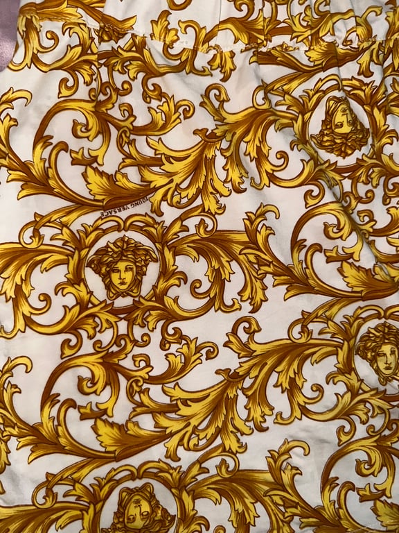 Versace — Young Versace White & Gold Skirt (Size S, Good)