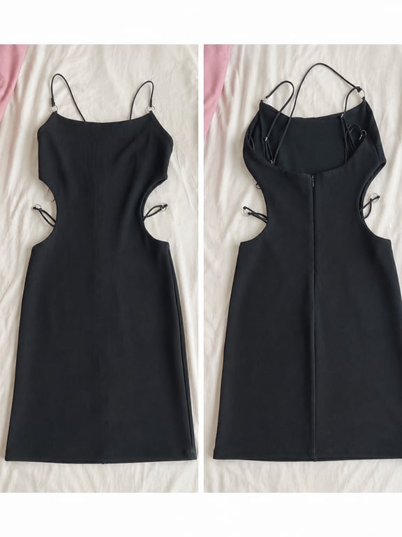 Bershka — Bershka Black Cut-Out Mini Dress (Size M, Like new)
