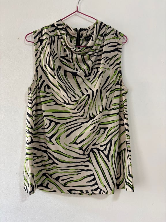 Phase Eight — Phase Eight Zebra Print Sleeveless Top (Size L, Good)