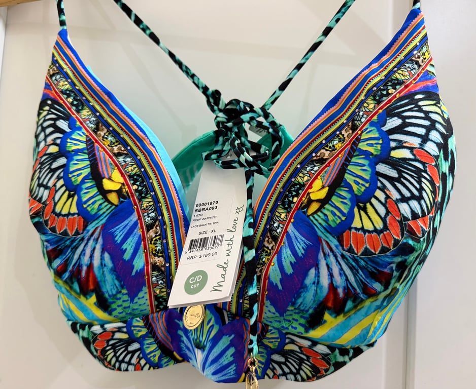 CAMILLA — CAMILLA REEF WARRIOR LACE BACK TRI BRA C/D cup (Size XL, New with tags)