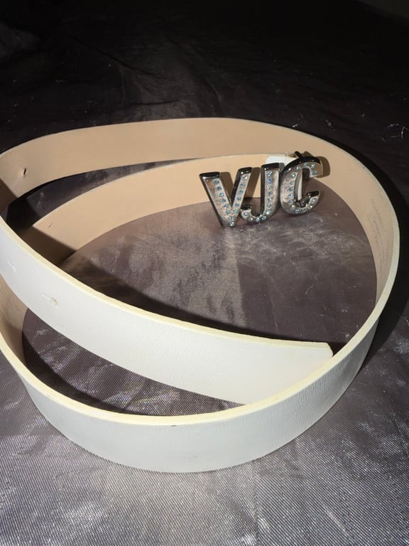 Versace Jeans Couture — Versace Jeans Couture White Belt with VJC Buckle (Good)