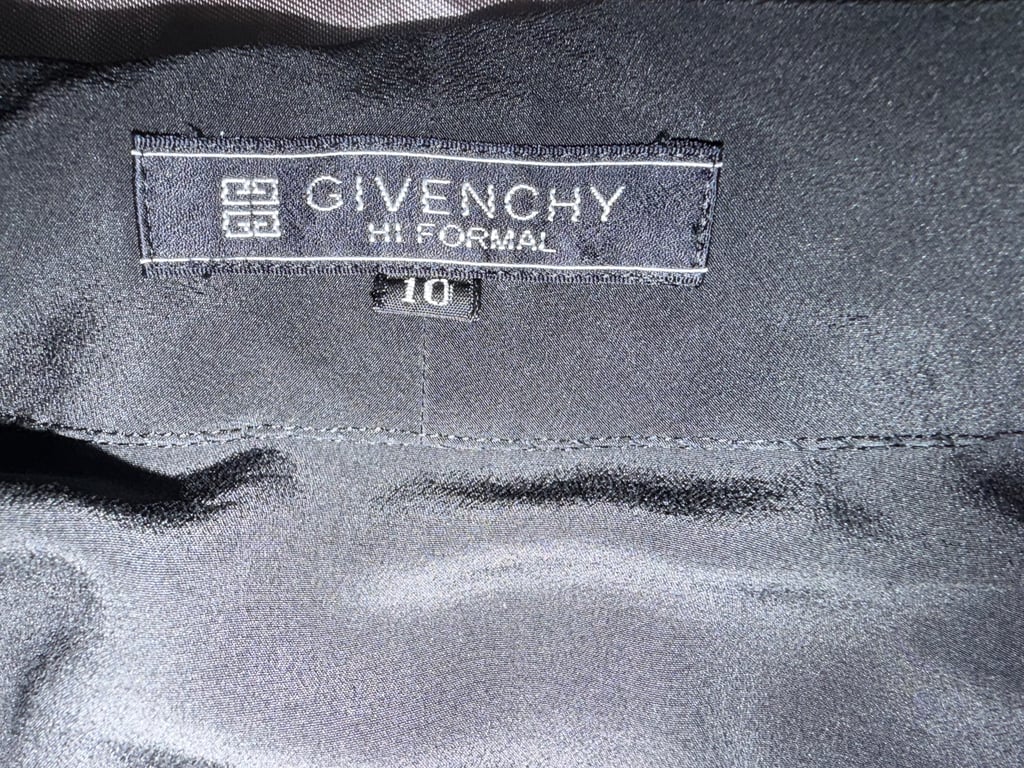 Givenchy — Givenchy Vintage Black Hi Formal Top (Size S, Good)