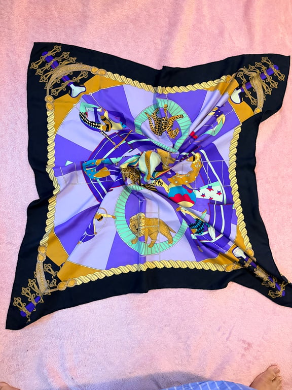 Hermès — Hermès "Circus" 90cm silk scarf (Good)