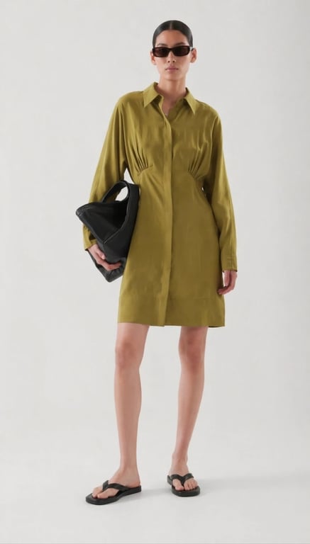 COS — COS Tunic Dress Olive Green (Size M, 38, Like new)