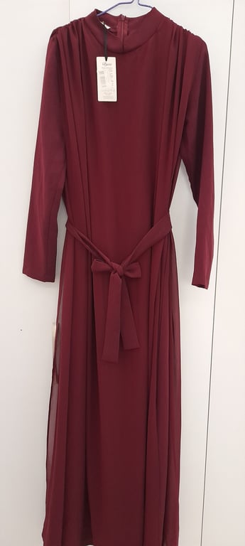 BymFashion — Burgundy Wide-Leg Pants Jumpsuit (Size L, New with tags)