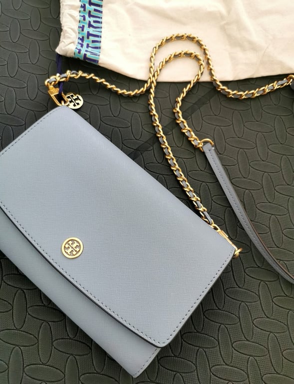 Tory Burch — Tory Burch_Powder Blue Mini Saffiano Leather Bag (Size One Size, Like new)