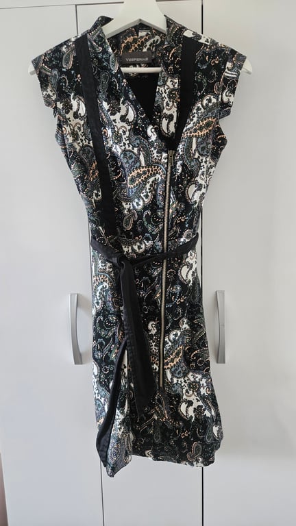 & Other Stories — & Other Stories Black Paisley Tie-Waist Midi Dress (Size S, New without tags)