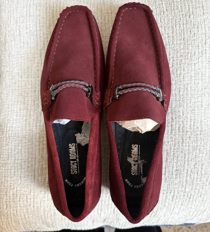 Other — Stacy Adams Burgundy Suede Loafers EU 44 (Size EU 44, New with tags)