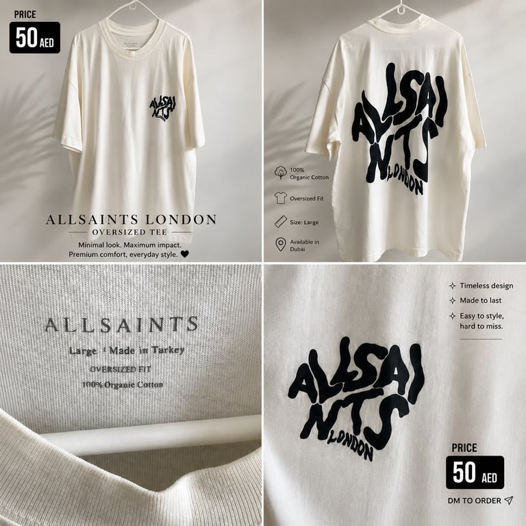 AllSaints — ✨ ALLSAINTS LONDON Oversized Tee ✨ (Size Oversized Fit, Like new)