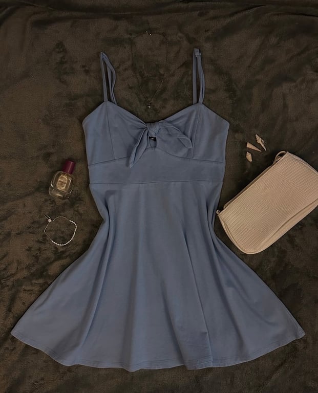 Forever 21 — Blue babydoll mini dress (Size XS, Like new)